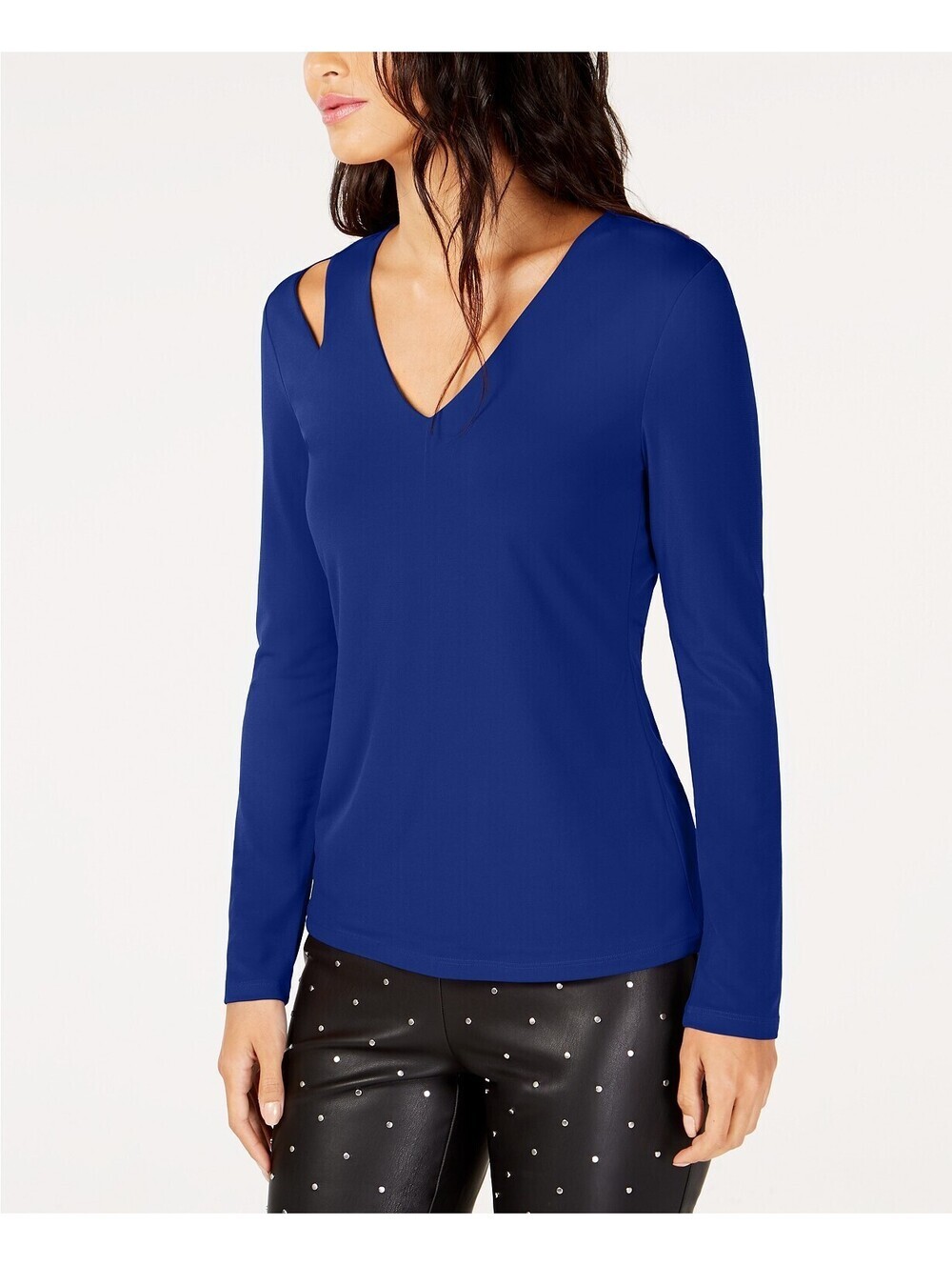 Inc International Concepts Womens Cutout V Neck Top Size XS